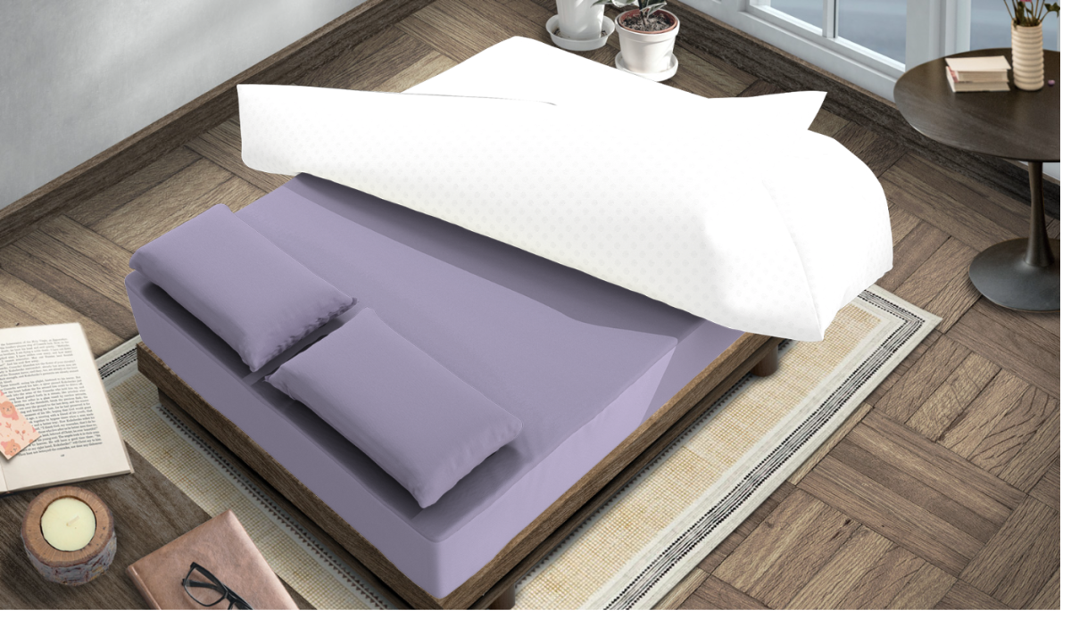 PROTECTOR DE COLCHÓN B-SENSIBLE MALVA - Imagen 2